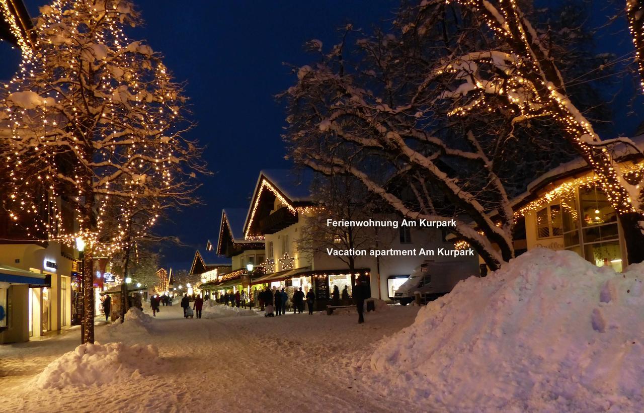 Ferienwohnung Am Kurpark -Wohnung 2,90Qm- Garmisch-Partenkirchen Exteriör bild